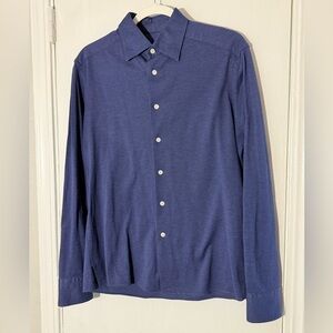 Eton Men's Deep Blue Casual Button Down Shirt size M